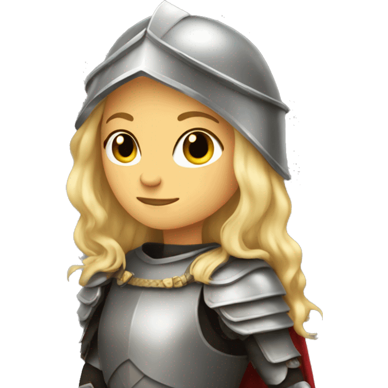 blonde girl in armor cape emoji