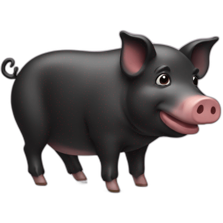 Black pig emoji