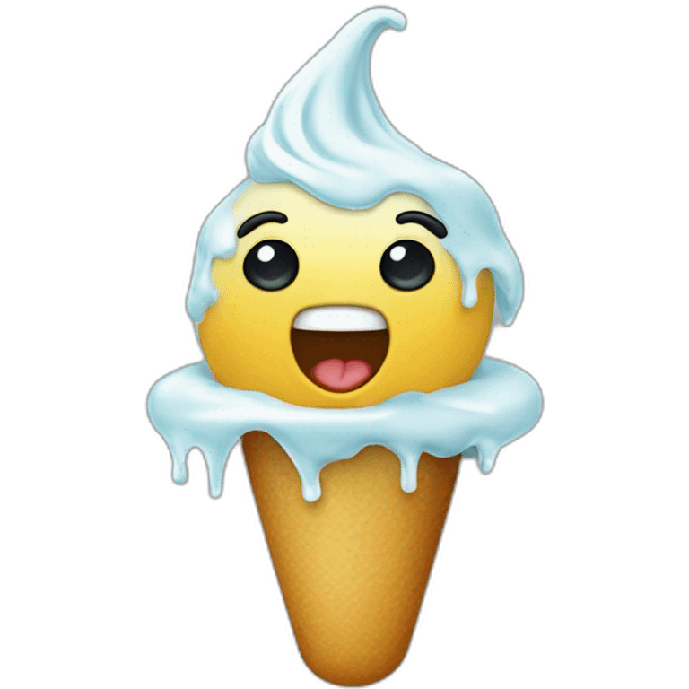 Totue mange une glace emoji