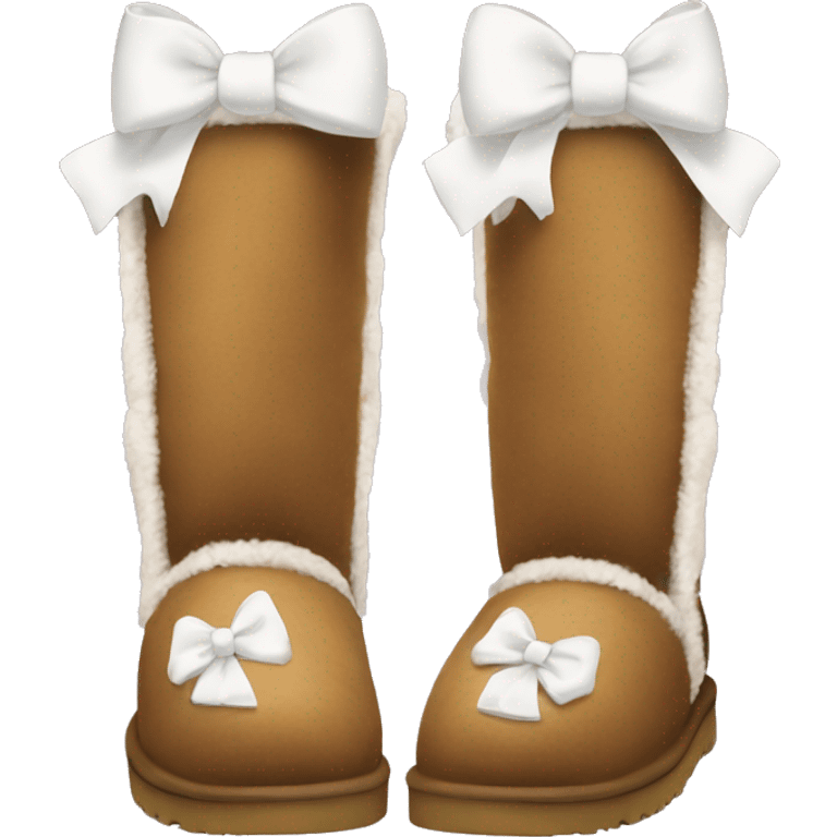 Uggs with 2 white bows emoji