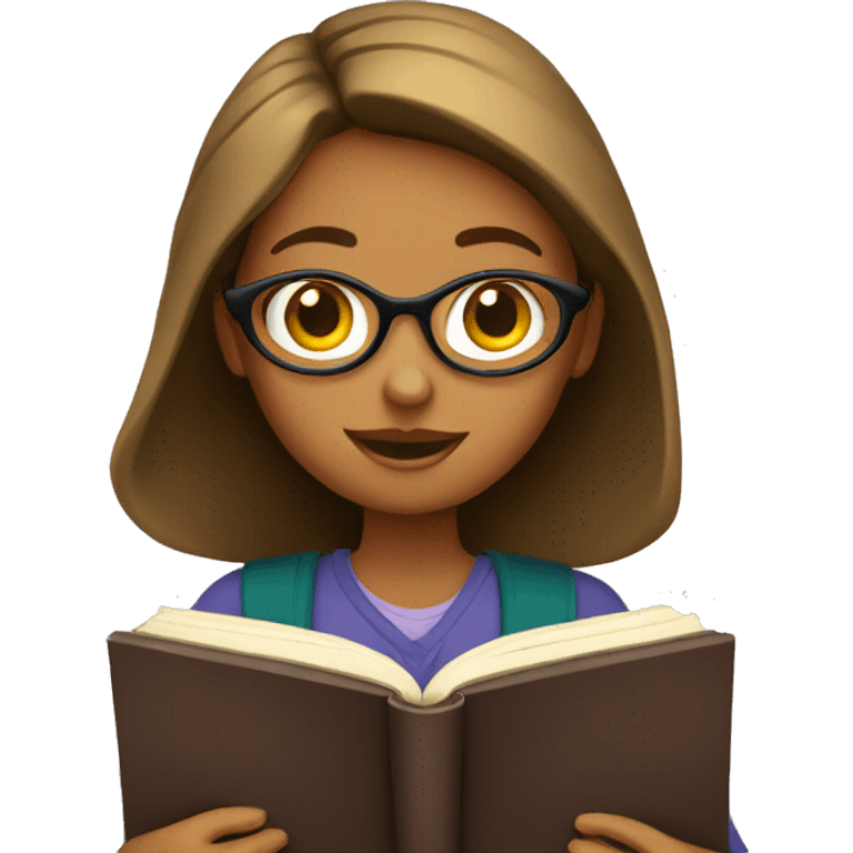 Girl with a book emoji