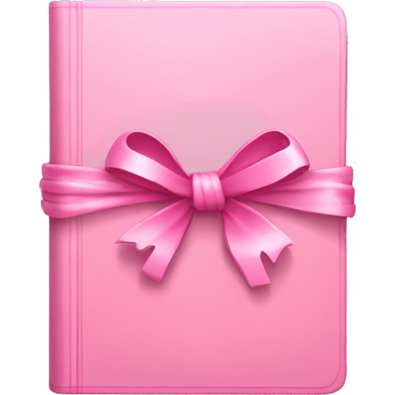 pink book tied up with a ballerina pink coloredbow emoji