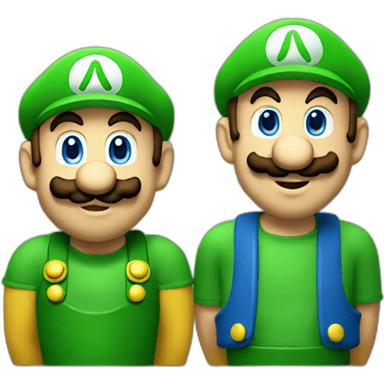 Mario with Luigi emoji