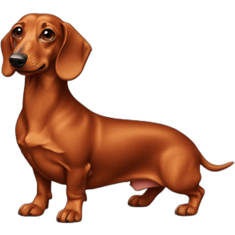 red dachshund emoji