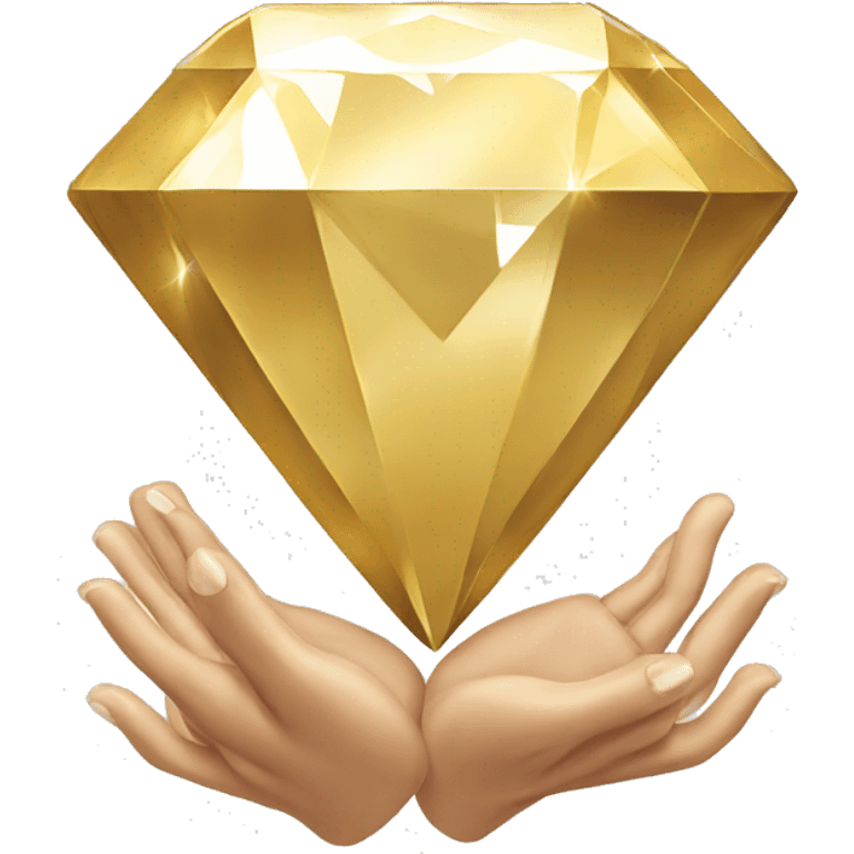 gold diamond hands emoji