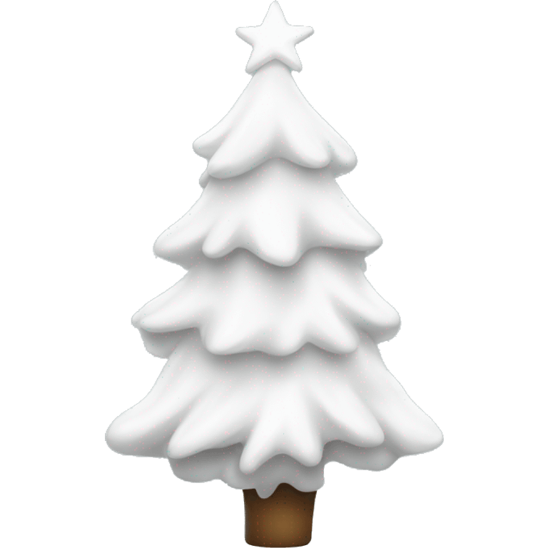 White asthetic clean Christmas tree emoji