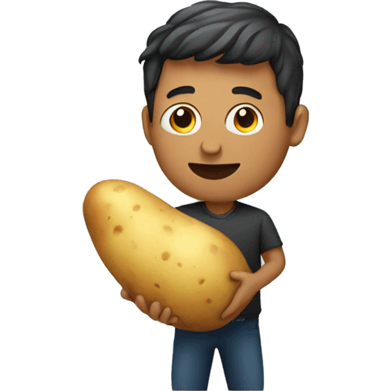 man holding potato emoji