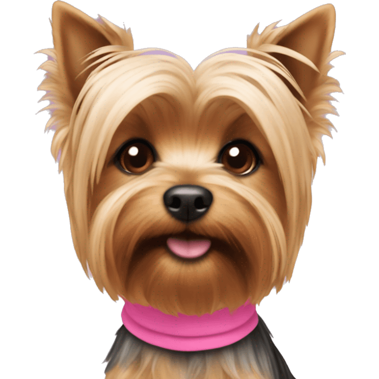 Yorkshire Terrier in pink emoji