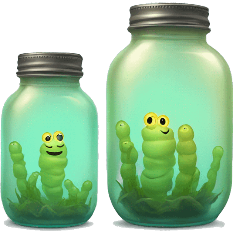 Glowworms in a jar  emoji