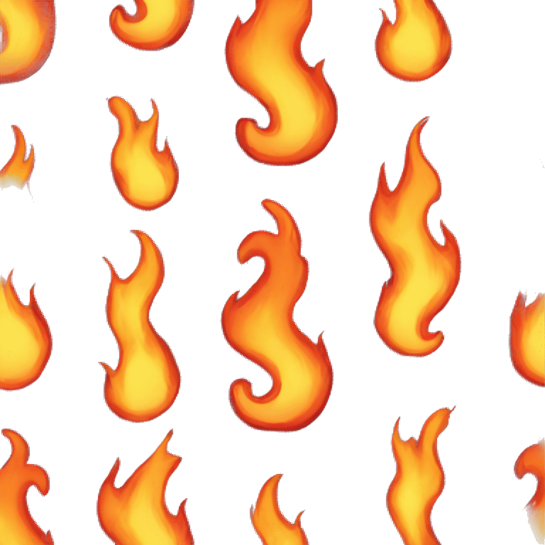 flames surrounding the number 7 emoji