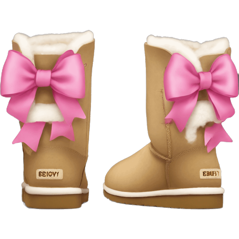 Bailey bow uggs with pink bows  emoji