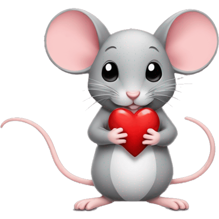 Mouse with heart  emoji