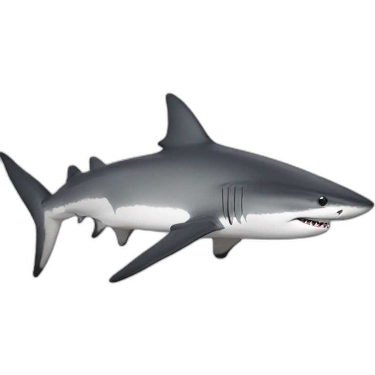 white predatory shark emoji