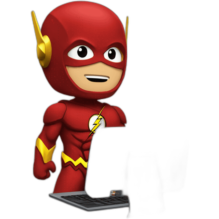 the flash in a computer emoji