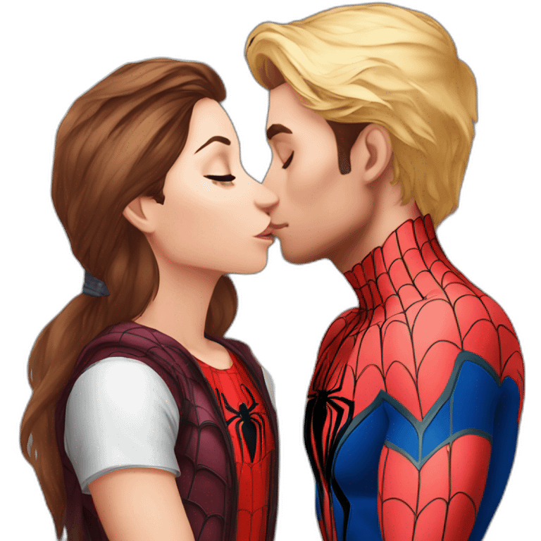 Spiderman kiss Billie Eillish emoji