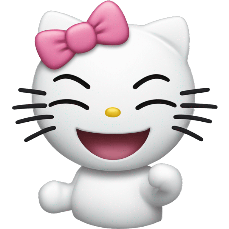 hello kitty laughing  emoji