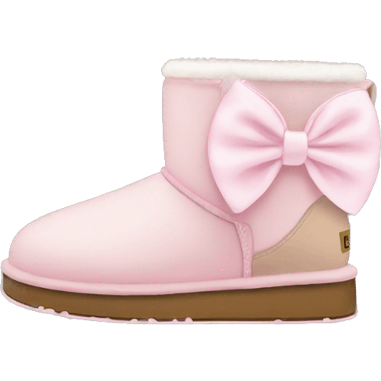 Ugg boots with light pink bow emoji