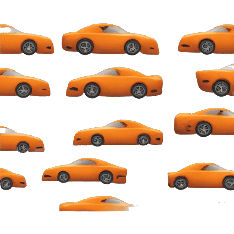 Orange race car emoji