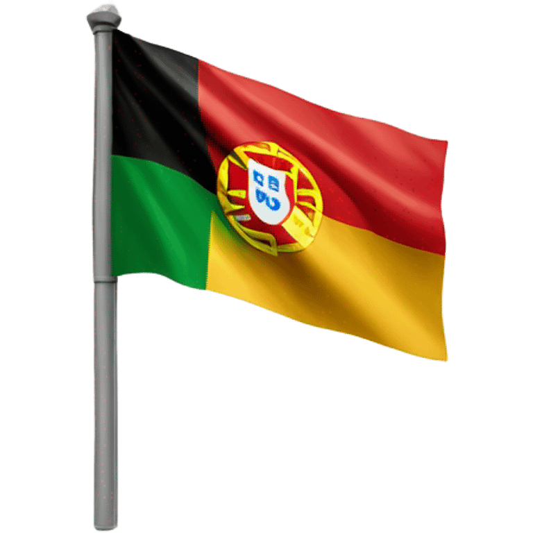 Portuguese flag turning into german flag emoji