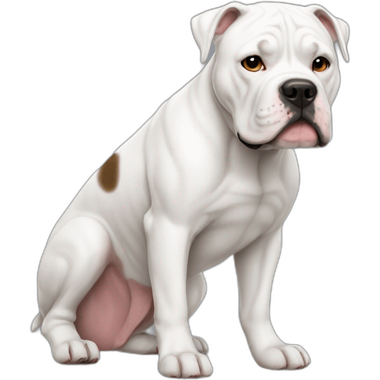 American bulldog white  emoji