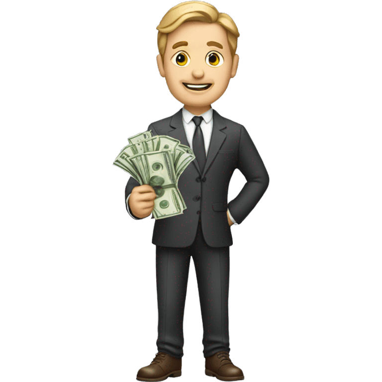 rich man holding money emoji