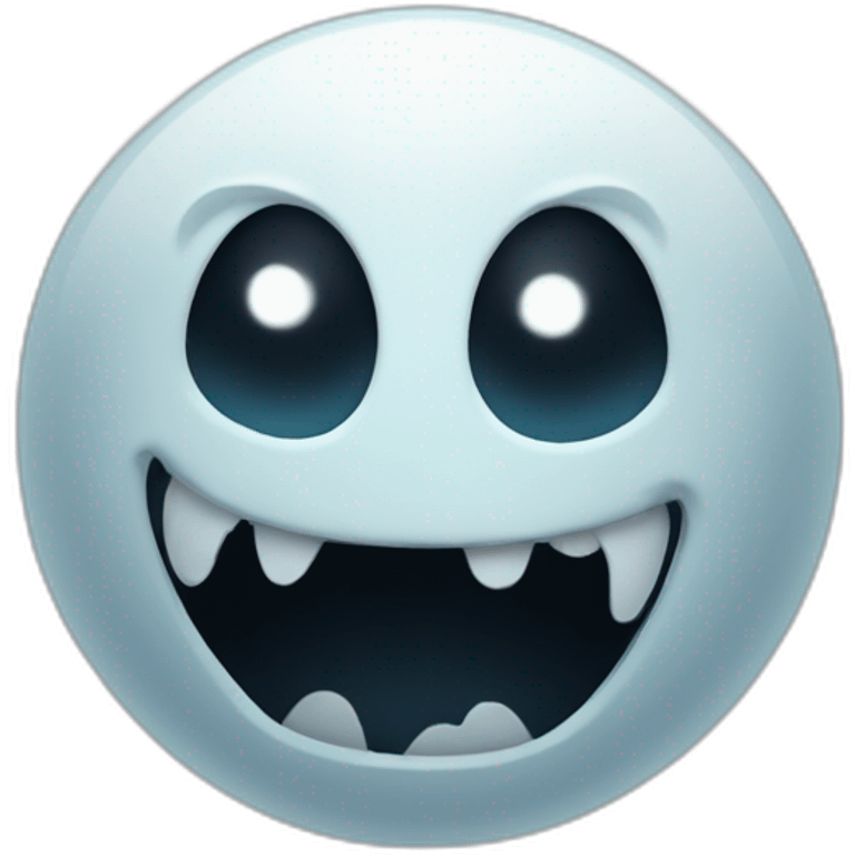 Scary Ghost smiley face emoji