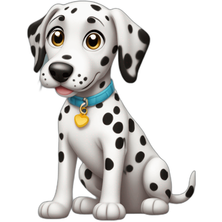 Cute little Dalmatian emoji