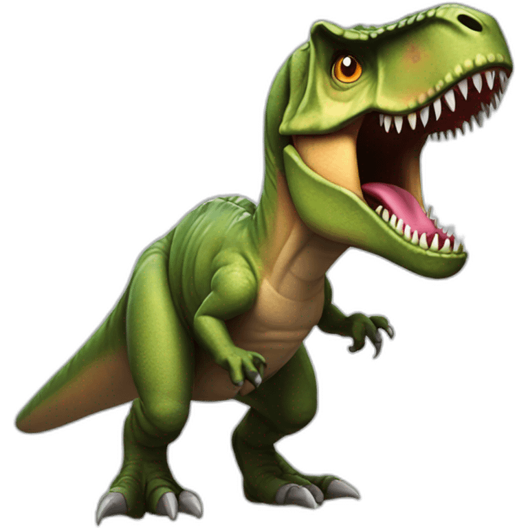 T-Rex with pistols emoji