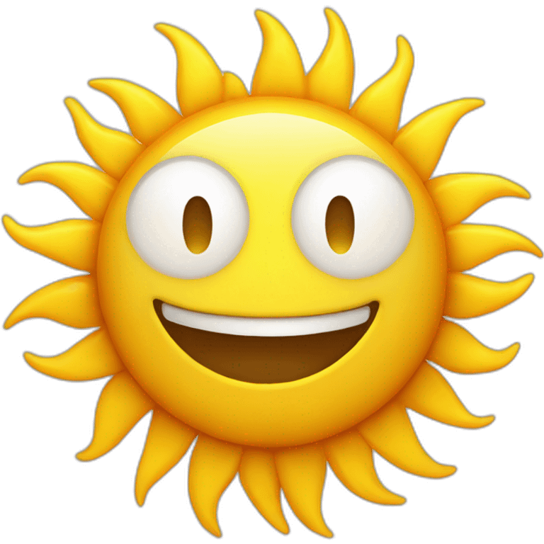 cheerful sun emoji