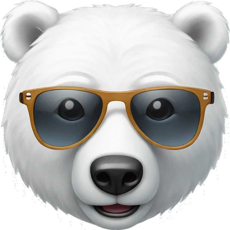 smiling polar bear with sunglass emoji