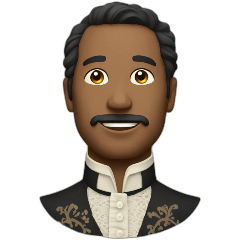 man with lace cravat emoji