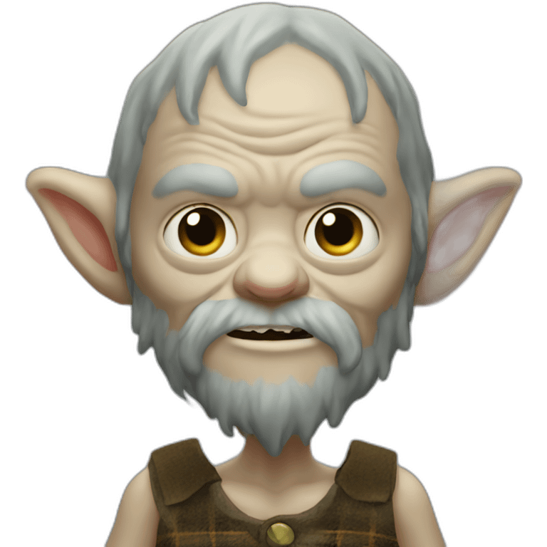 Gollum with a lumberjack beard emoji