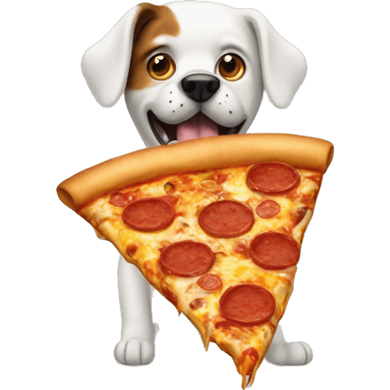 Dog eat pizza emoji