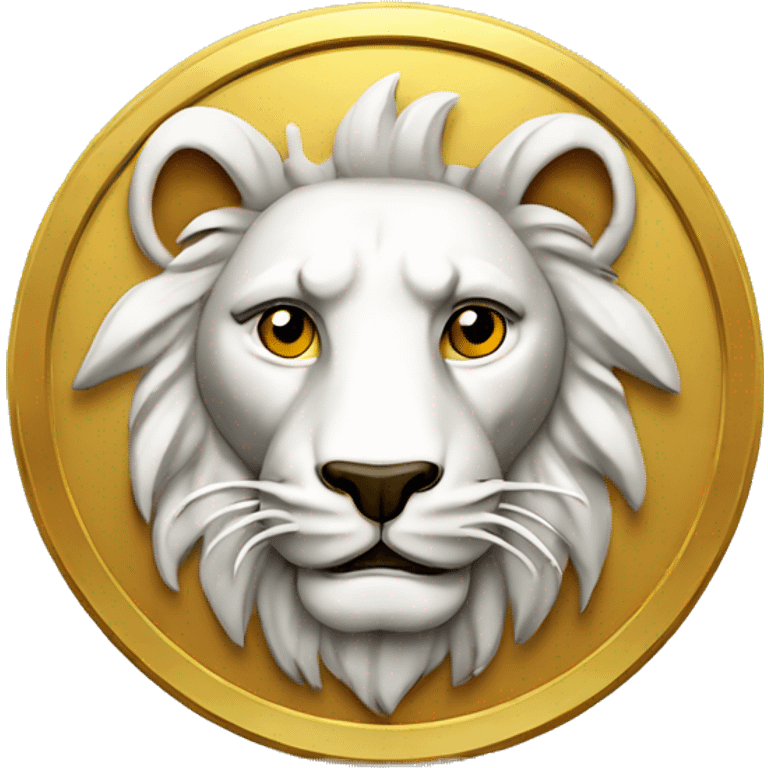 indian rupee gold coin with lion  emoji