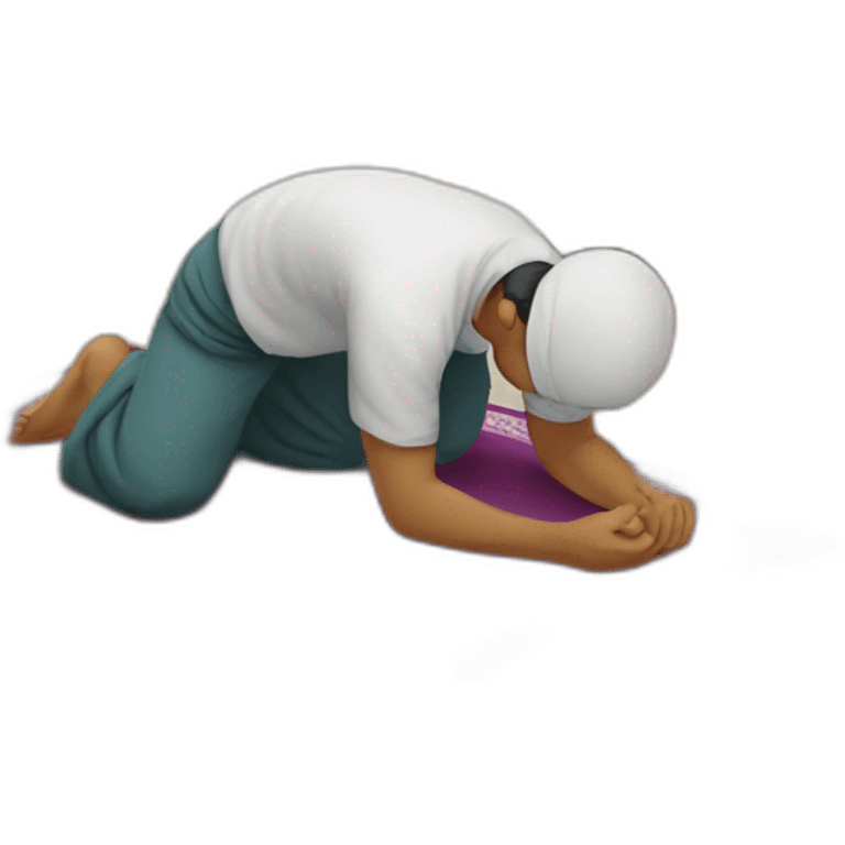 Muslim doing Sujood emoji