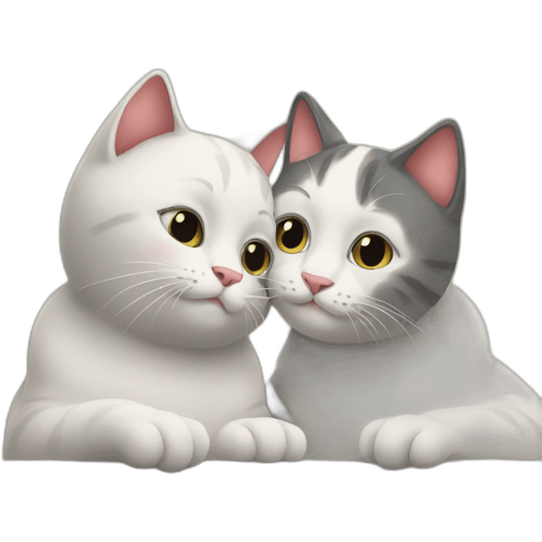 Cats in love emoji