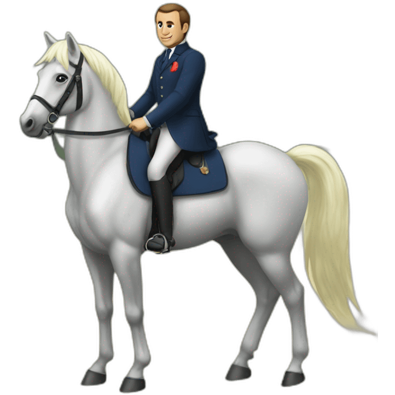 macron sur un poney emoji