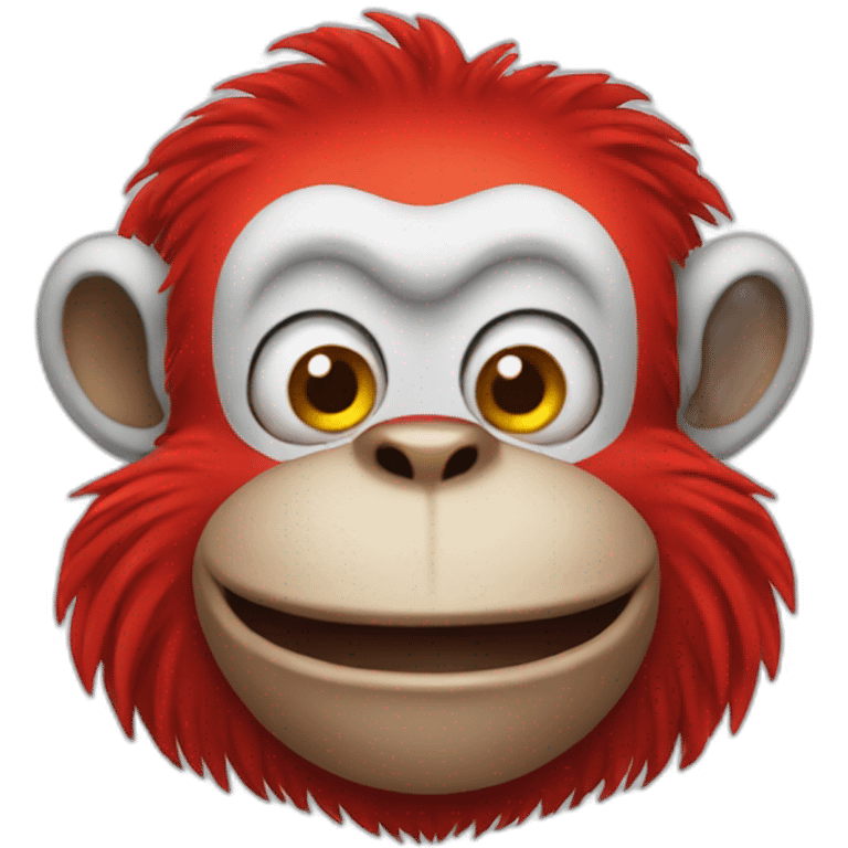 Red Monkey clown  emoji