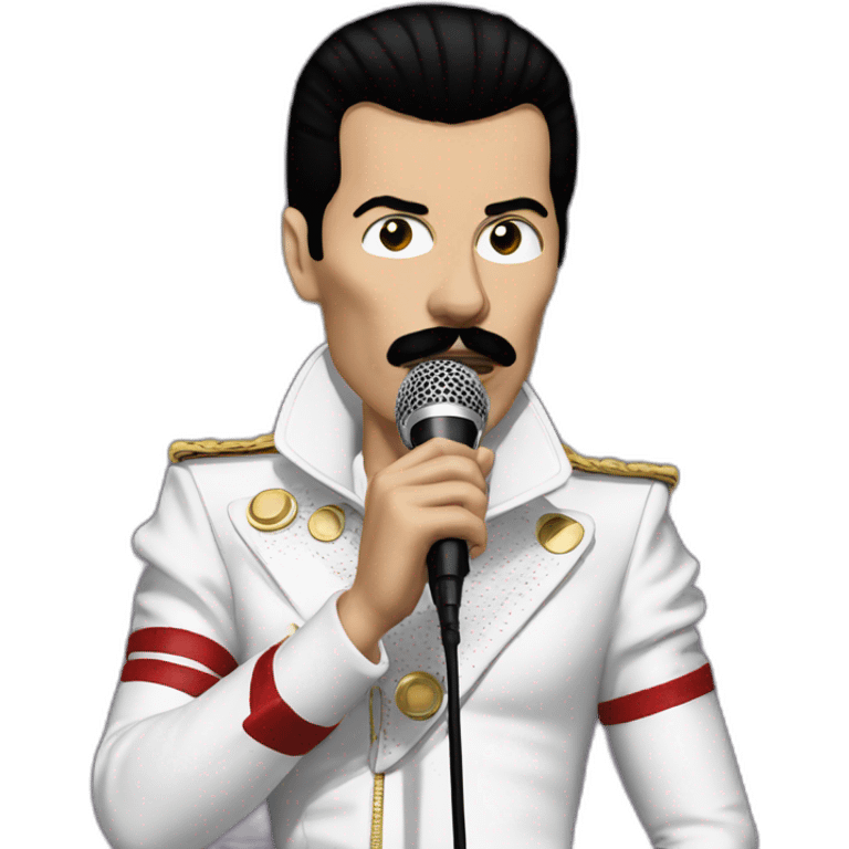 freddie mercury raising mic emoji