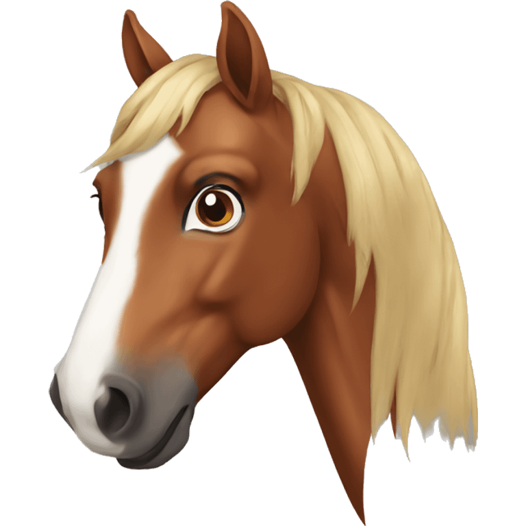 a chestnut horse emoji