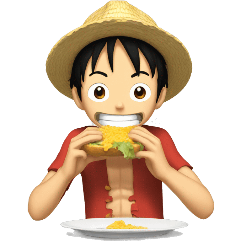 Luffy eating emoji