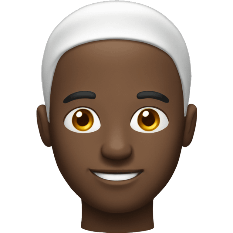 Bald head black guy baking emoji