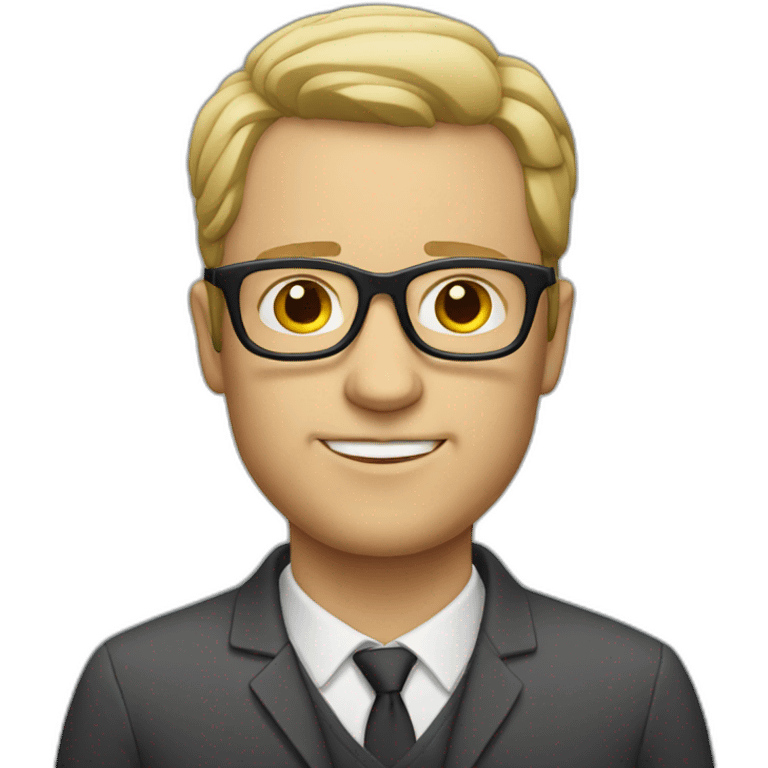 white man with white glasses emoji