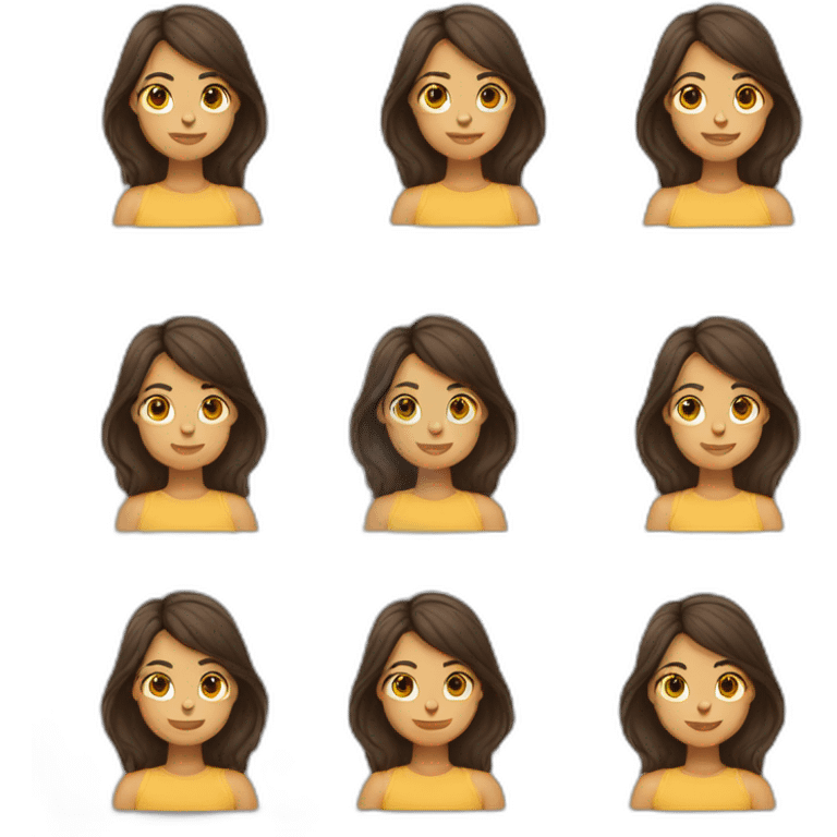 Une fille brune qui dit je sais pas emoji