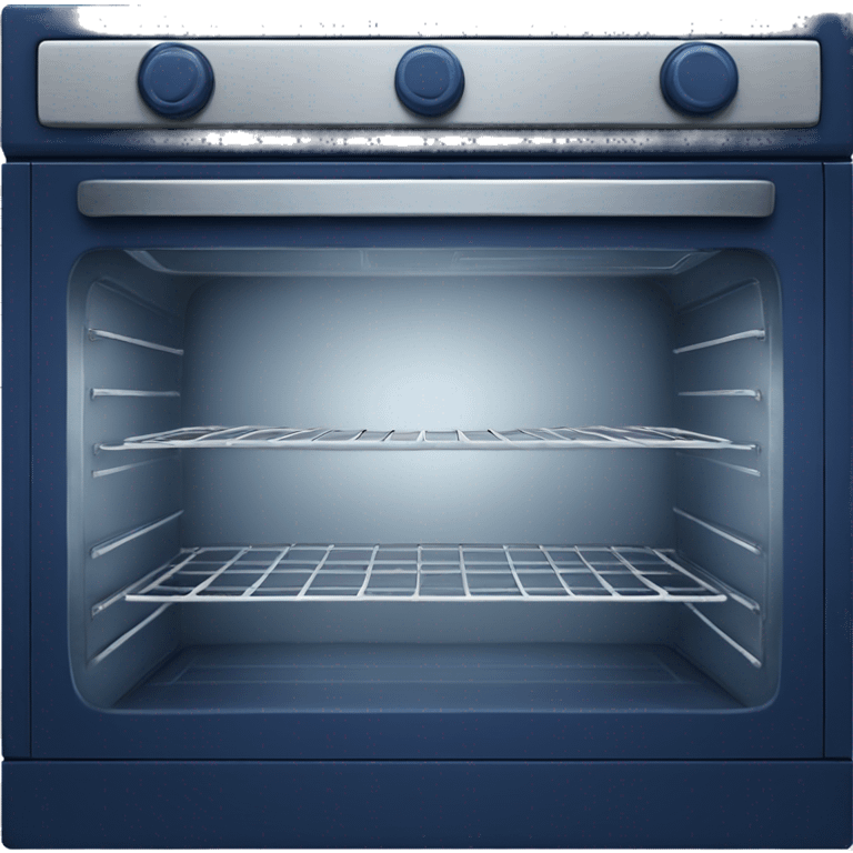 Realistic navy blue oven isolated.  emoji