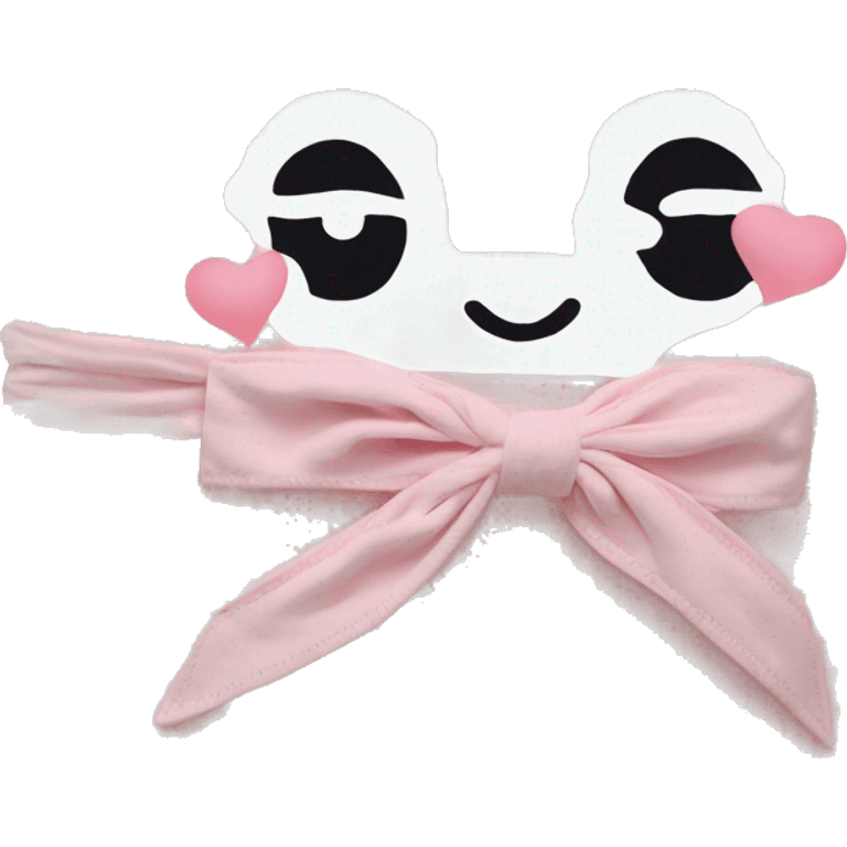 Fold babypink blanket with bow emoji