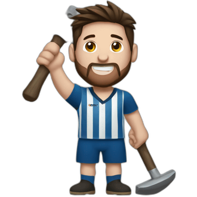  messi lifting a tool emoji