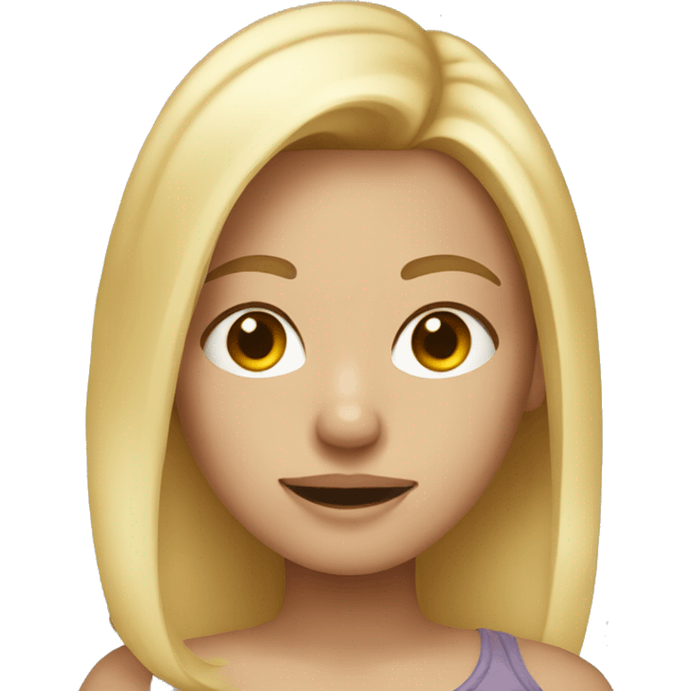 Girl with blonde hair and pimples emoji