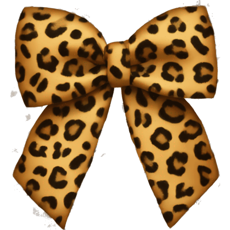 Leopard print bow emoji