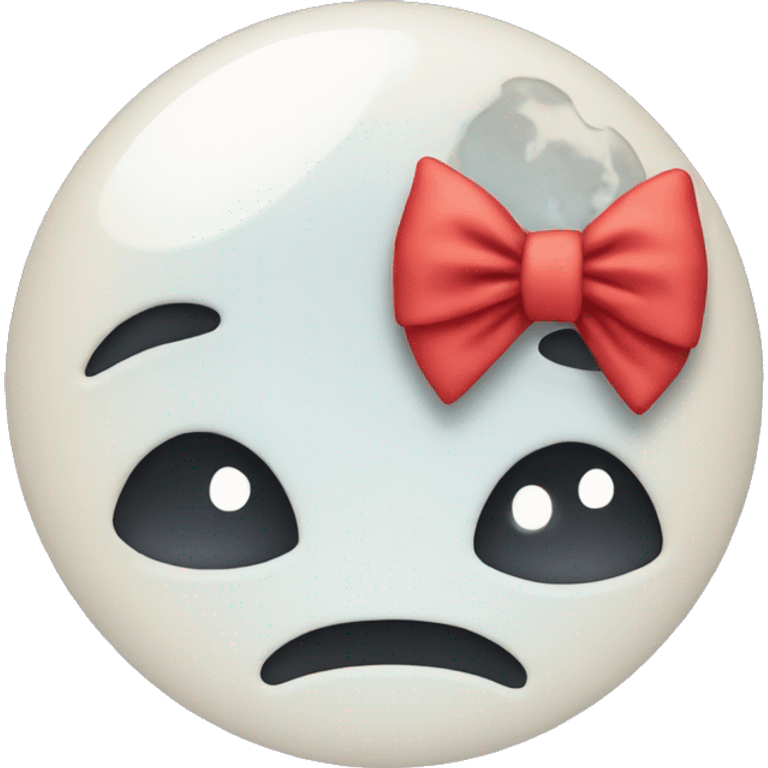  moon face emoji with a bow emoji